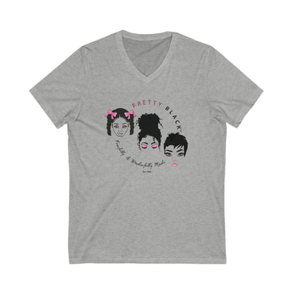 Unisex Jersey Short Sleeve V-Neck Tee