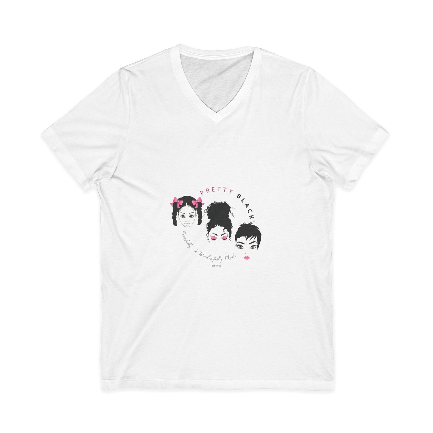 Pretty Black Girls V-Neck Tee — Black Girl Magic Graphic Shirt